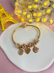 Authentic Rose-Gold Pandora Bracelet