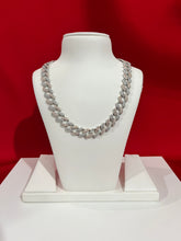 Iced-out pure silver chain 20.5”
