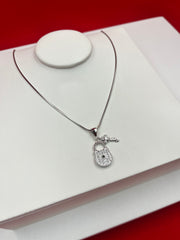 Key Lock Silver Pendant Necklace
