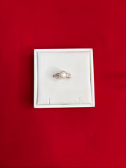Pure Silver Pearl Ring Size 9.5 (PR13)