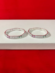 Pure Silver Bangle Pair 2.4 (SB69)