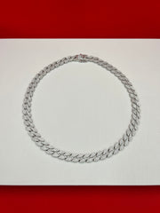 Iced-out Pure silver chain 20”