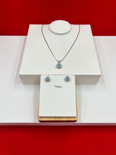 Teal Triangle Spark Pendant Set