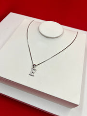 Pure Silver “E” Pendant Necklace