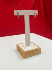 Beautiful White Square Earrings