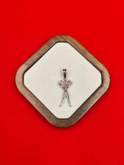 BodyBuilding Lover Silver Pendant