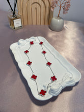 Red clover leaf Necklace