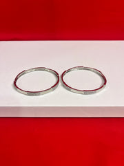 Pure Silver Bangle Pair 2.4
