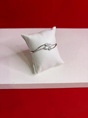 Women’s Pure Silver Bangle Bracelet (SB111)