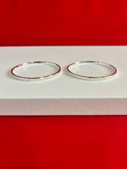 Pure Silver Bangle Pair 2.6(SB47)