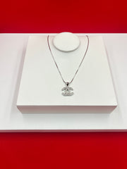 Channel Silver Pendant Necklace