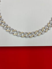 Iced-out Pure Silver Chain 20”