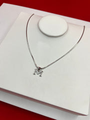 Pure Silver “M” Pendant Necklace