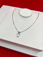Pure Silver “U” Pendant Necklace