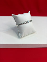 Women’s Pure Silver Evil Eye Bangle Bracelet (SB147)