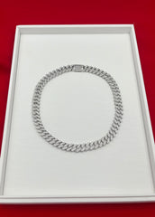 Iced-Out Pure Silver Chain 20”