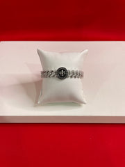 Men Silver Iced Out Bracelet