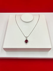 Crimson Passion Glow Pendant Necklace
