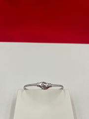 Handshake Pure silver Bangle Bracelet