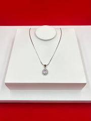 Teardrop Silver Pendant Necklace