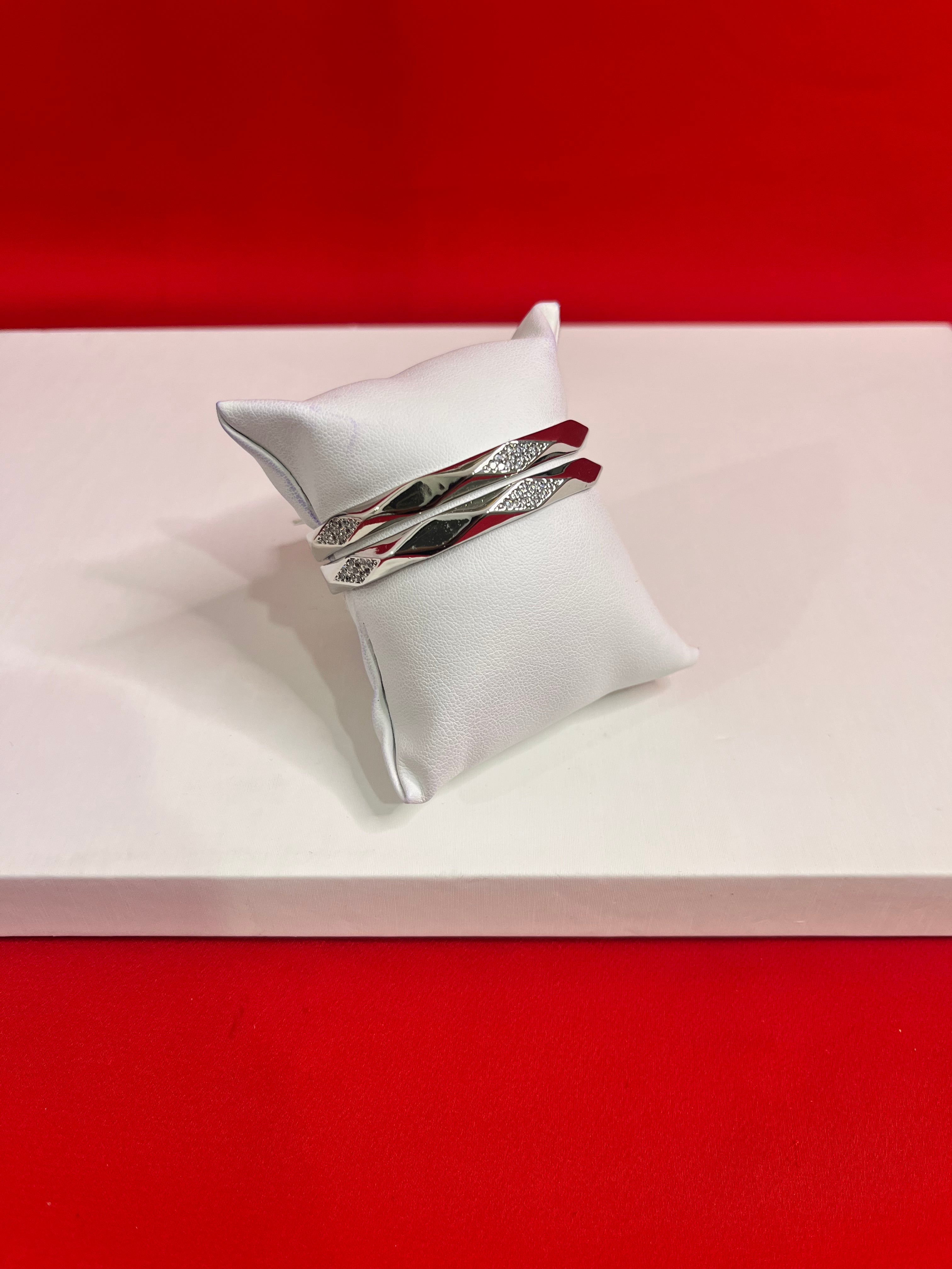 Pure Silver Bangle Pair 2.1