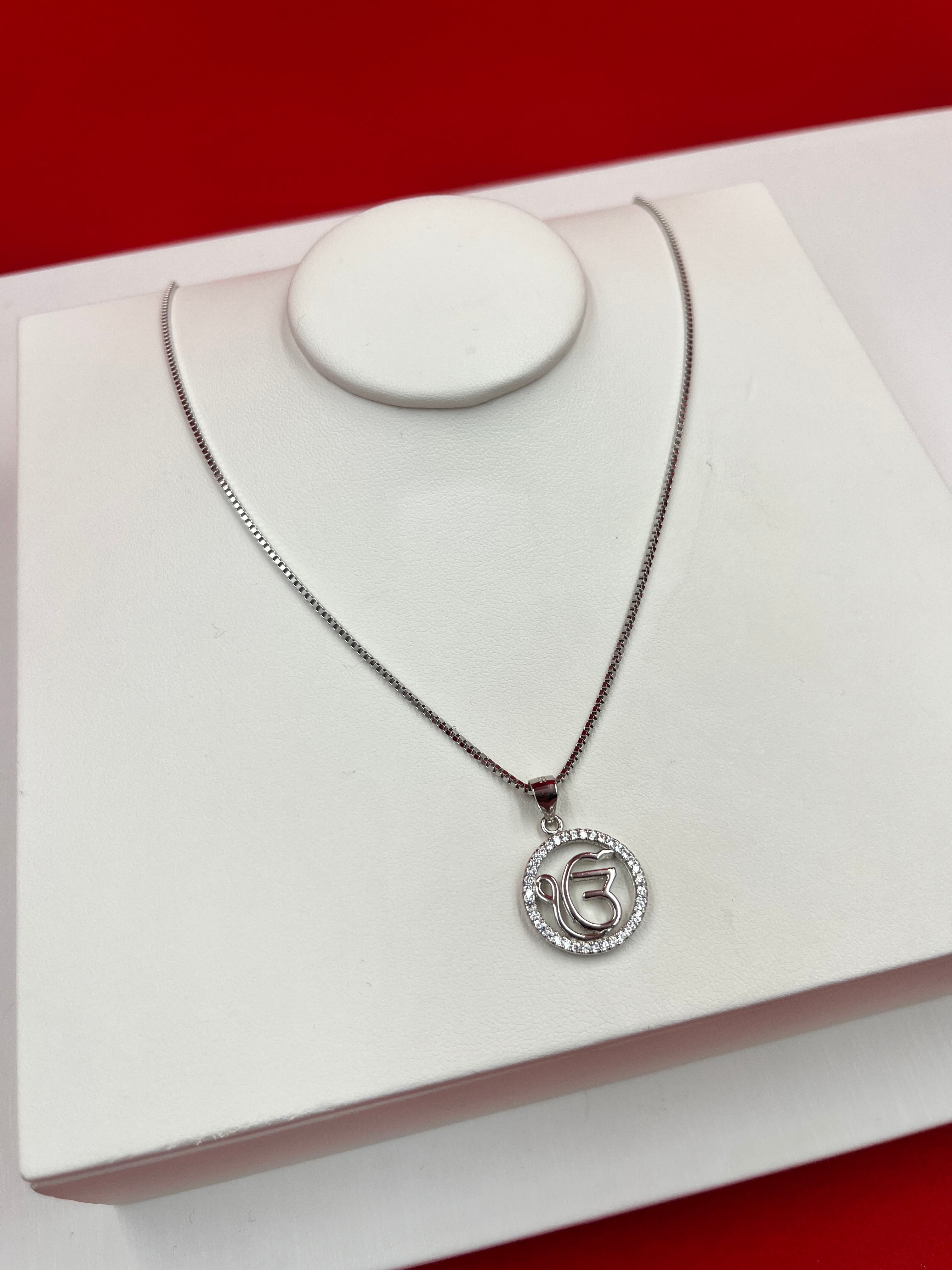Ek Onkar Silver Pendant Necklace