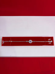 Pure Silver Rakhi Bracelet 7-8.5” (SR18)