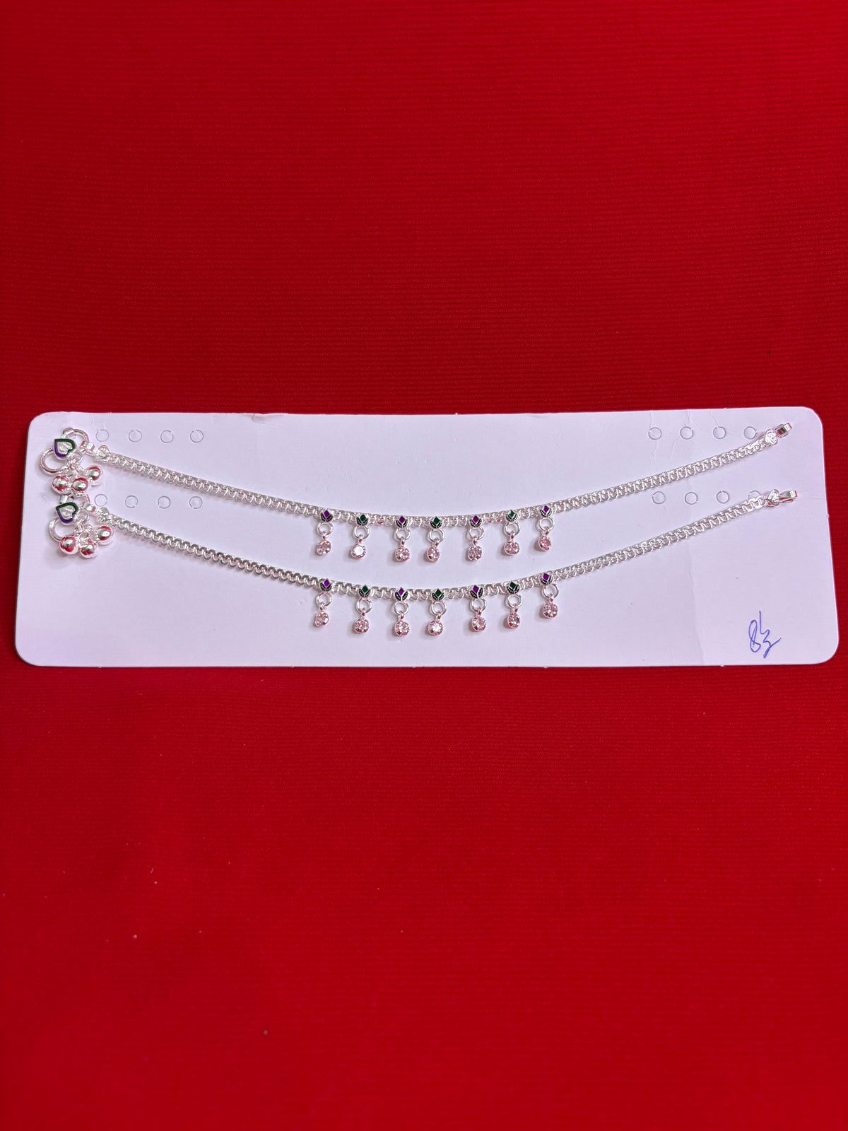 Pure Silver Anklets (8.5 Inch) (KA113)