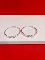 Pure Silver Bangle Pair 2.4