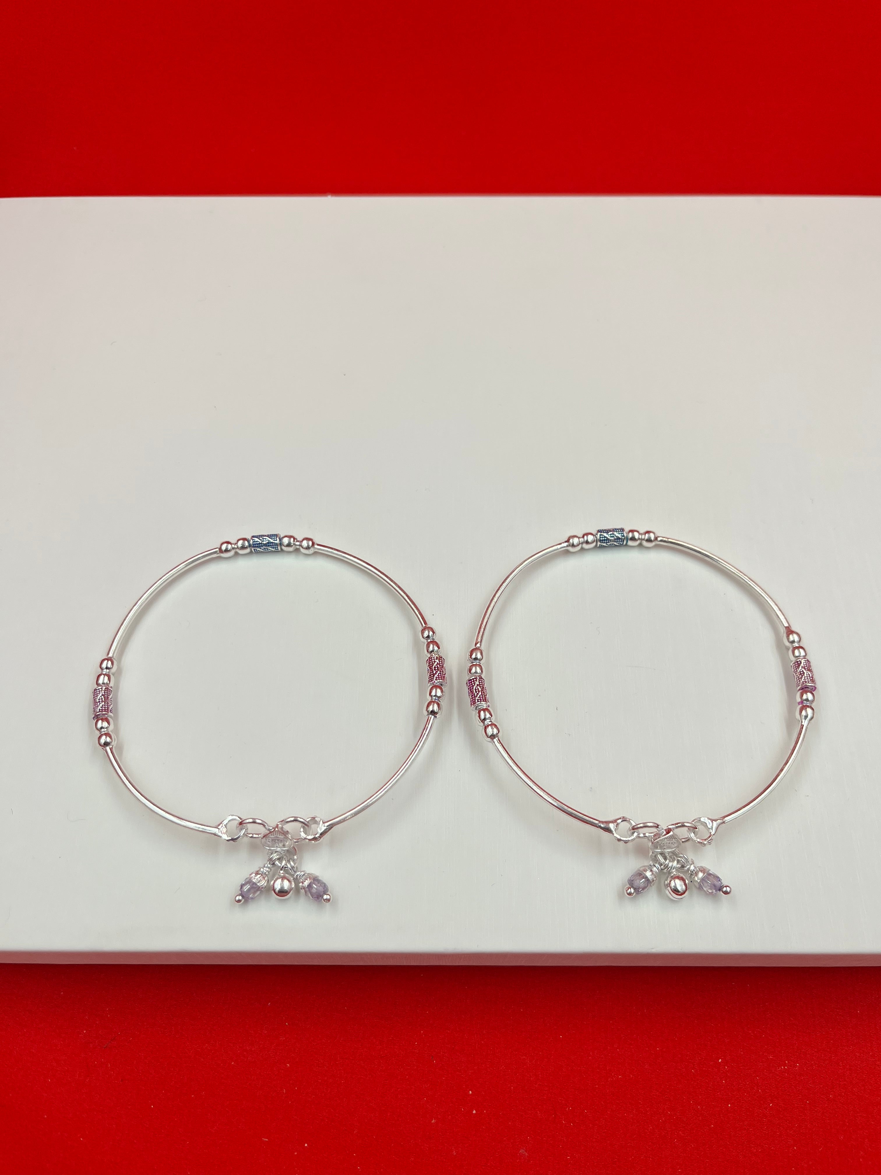 Bangle Style Anklets (pure silver)