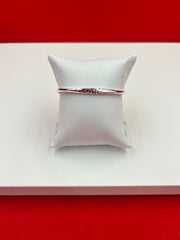 Elegant Twister Silver Bangle 2.2