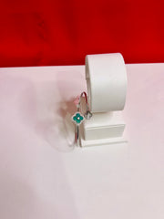 Fancy Clover Leaf Pure Silver Bangle Bracelet 2.6 (SB72)