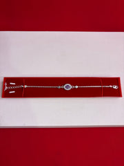 Pure Silver Rakhi Bracelet 7-8.5”(SR33)
