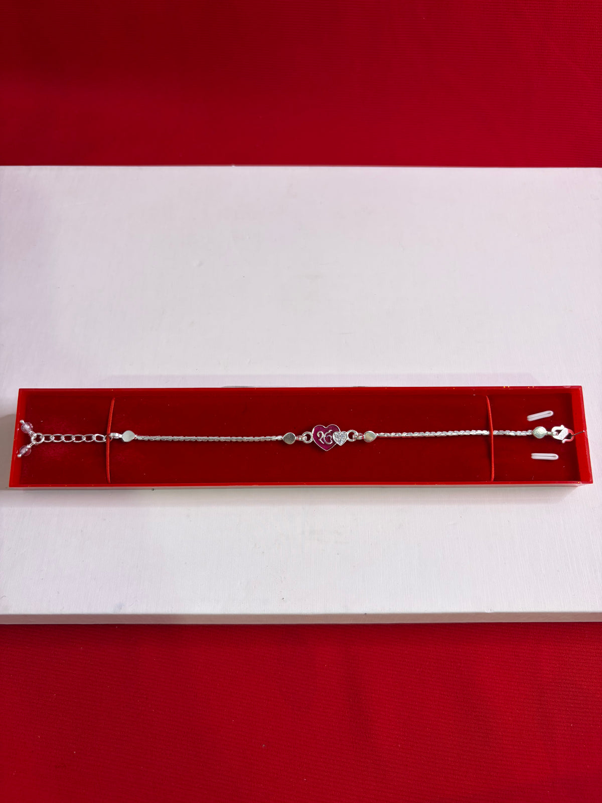 Pure Silver Rakhi Bracelet 7.3-8.5”(SR31)