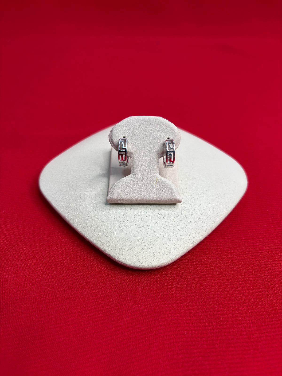 Pure Silver Versace Hoops Earrings (HE106)