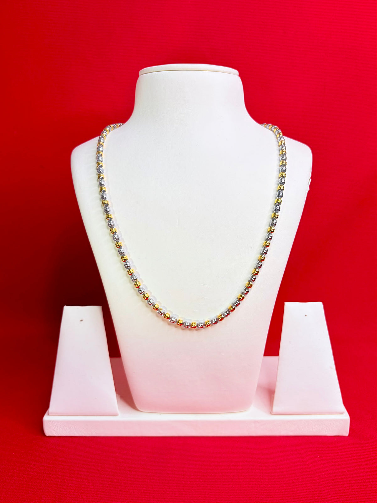 Pure Silver Two tone Chain 22” (SC127)