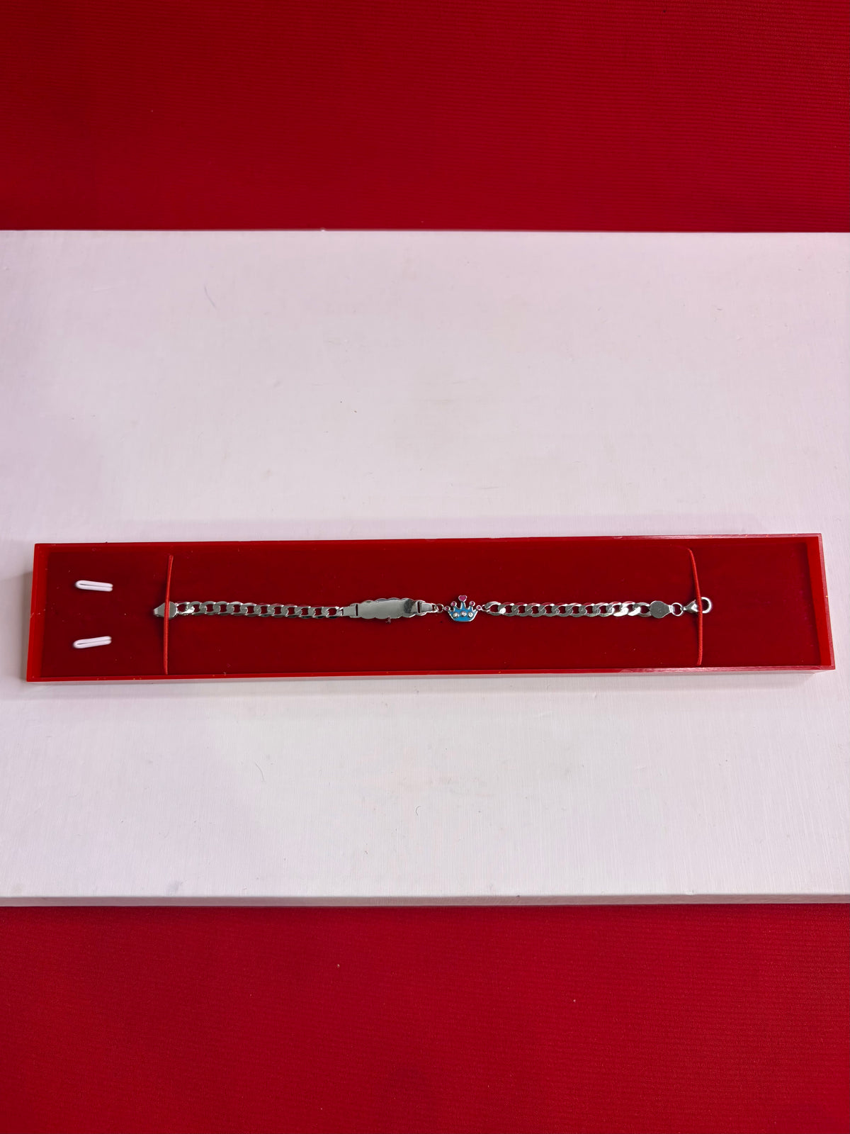 Pure Silver Rakhi Name Engraving Bracelet (KNB8)