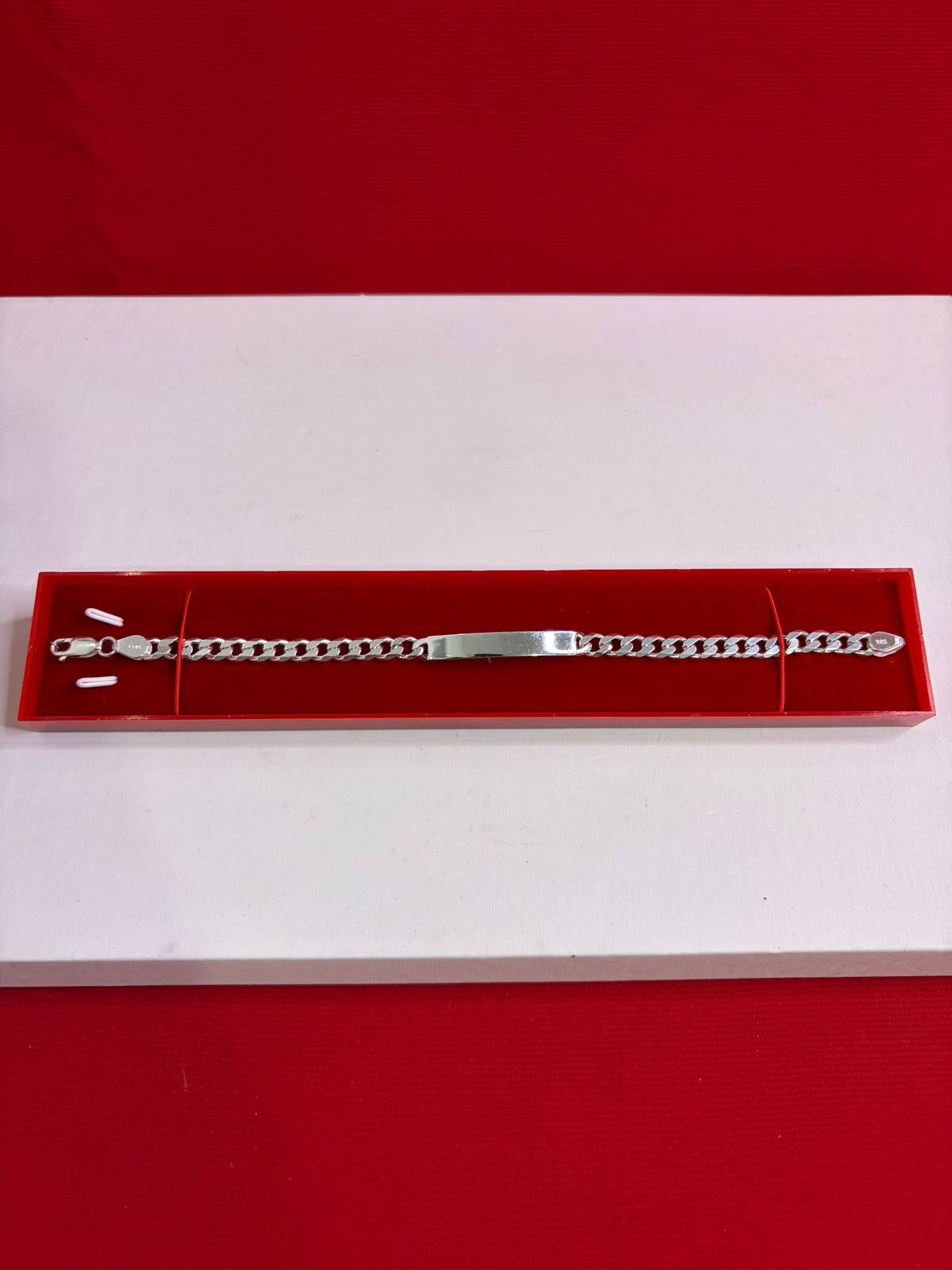 Pure Silver Rakhi Name Engraving Bracelet (NB28)
