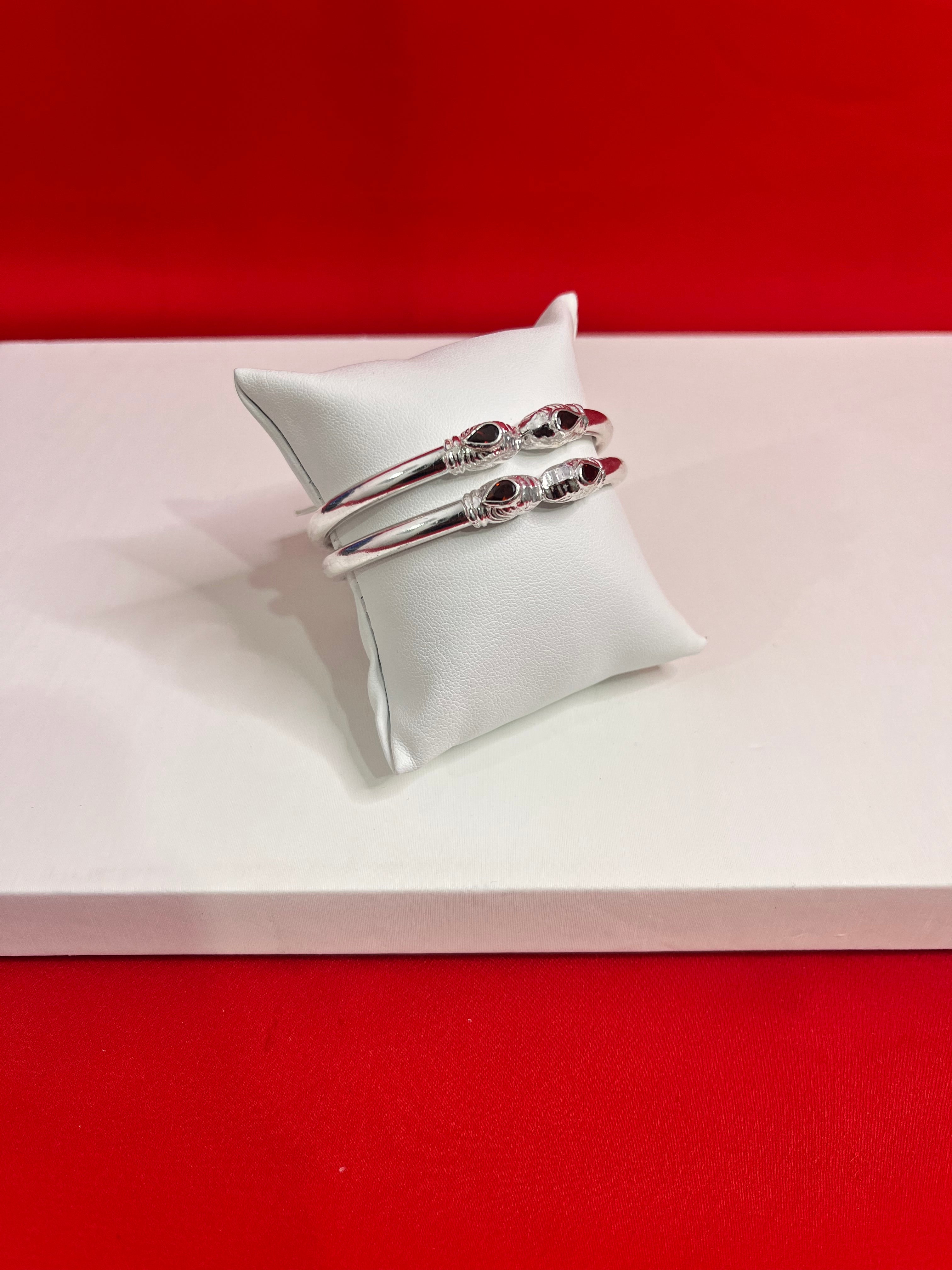 Pure Silver Bangle Pair 2.3