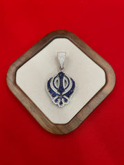 Pure Silver Khanda Pendant
