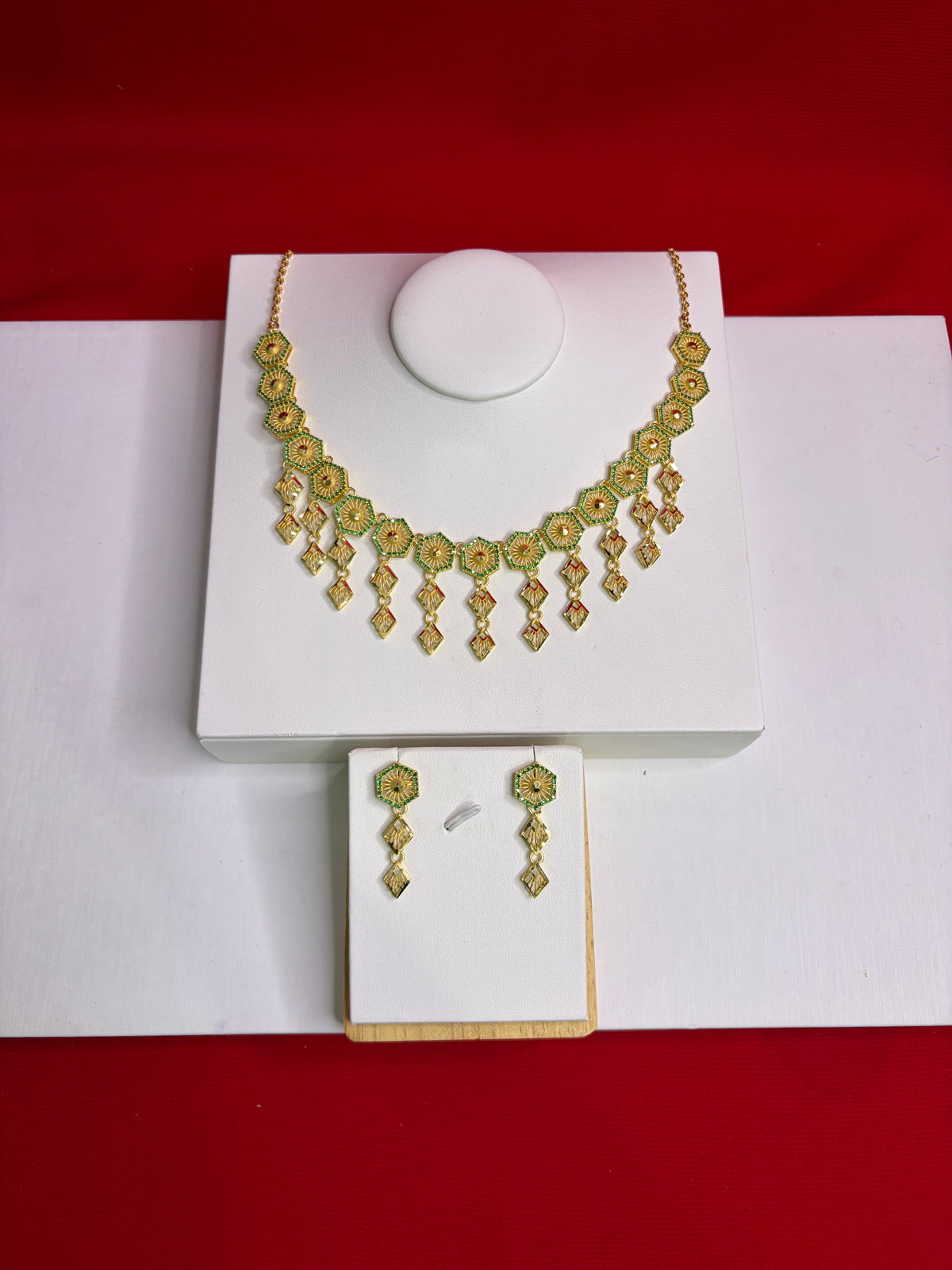Pure Silver Gold Plated Necklace Set (GPS 5)