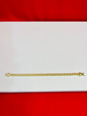 Men Silver Icedout Bracelet (8.0 inch) (IB17)