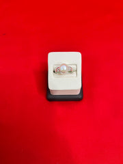 Pure Silver Pearl Ring Size 8