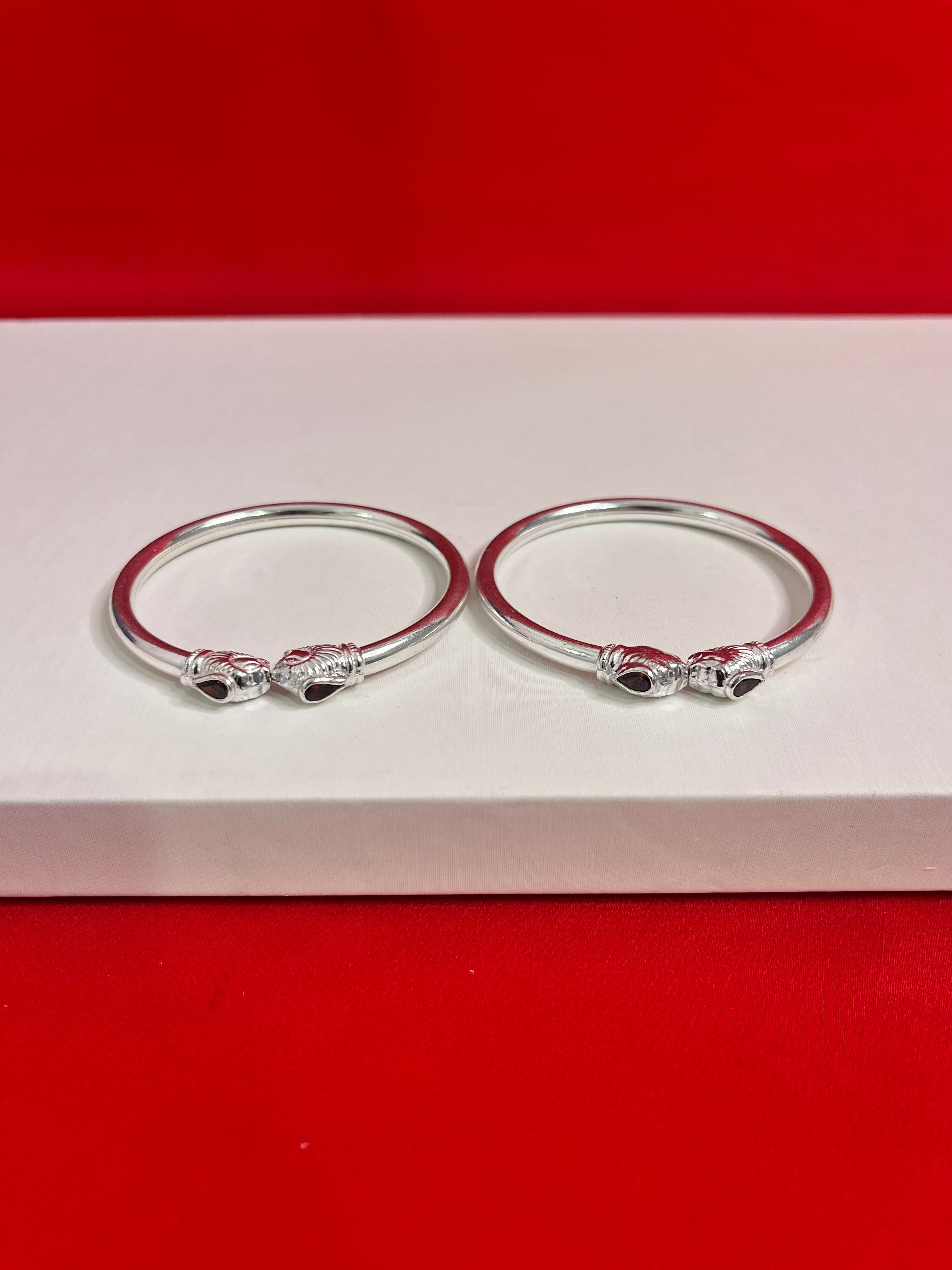 Pure Silver Bangle Pair 2.3