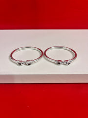 Pure Silver Bangle Pair 2.3