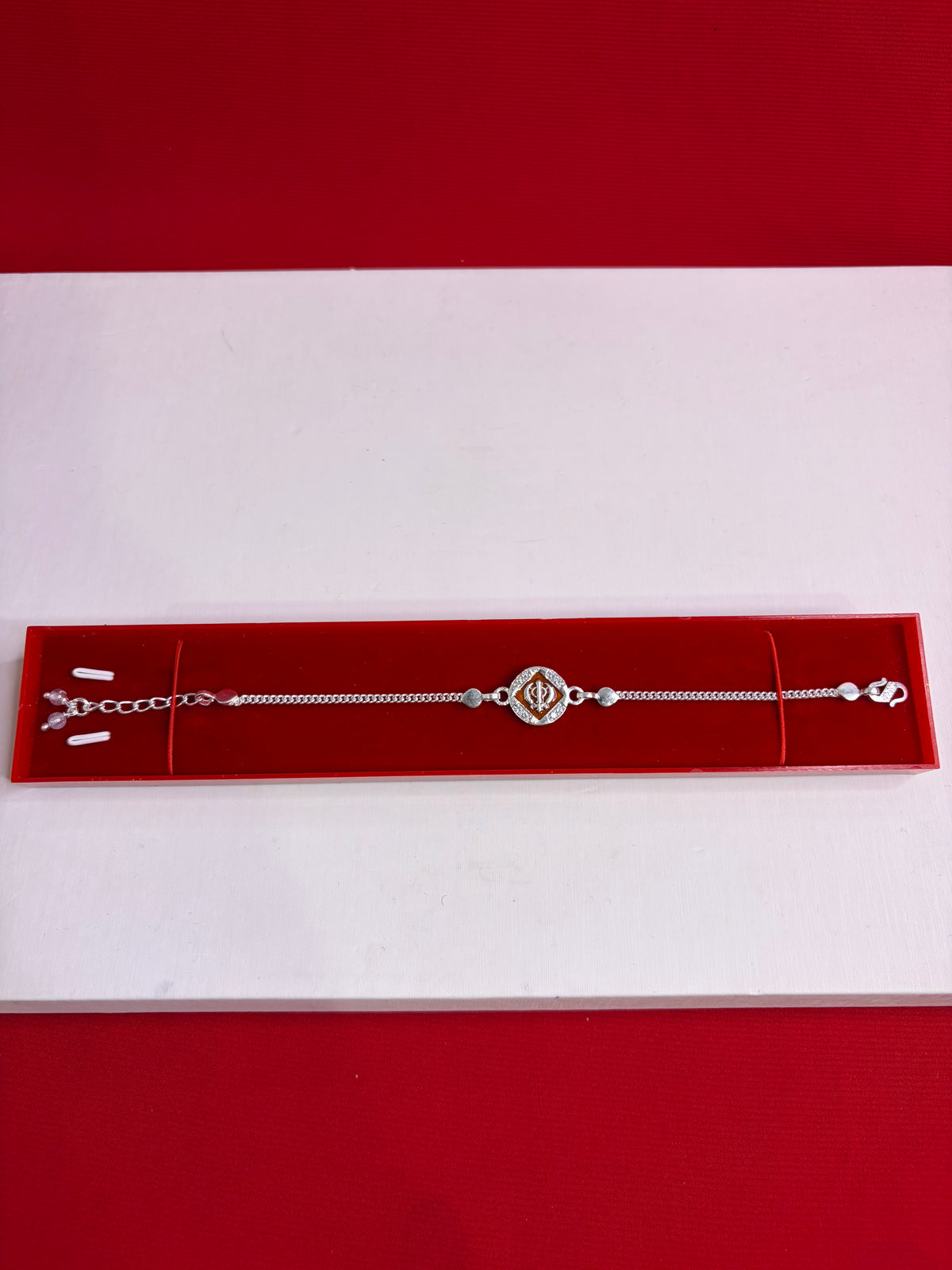 Pure Silver Rakhi Bracelet 7.0-8.5”(SR46)