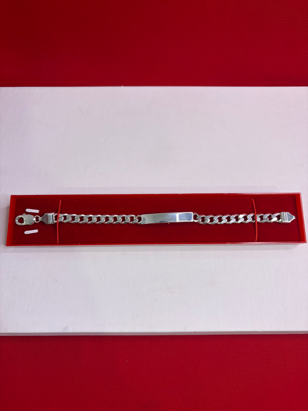 Pure Silver Rakhi Name Engraving Bracelet (NB20)