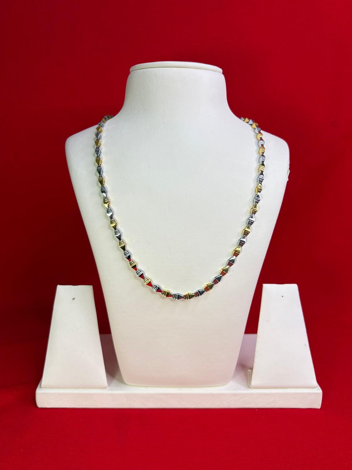 Pure Silver Two Tone Chain 22” (Sc132)