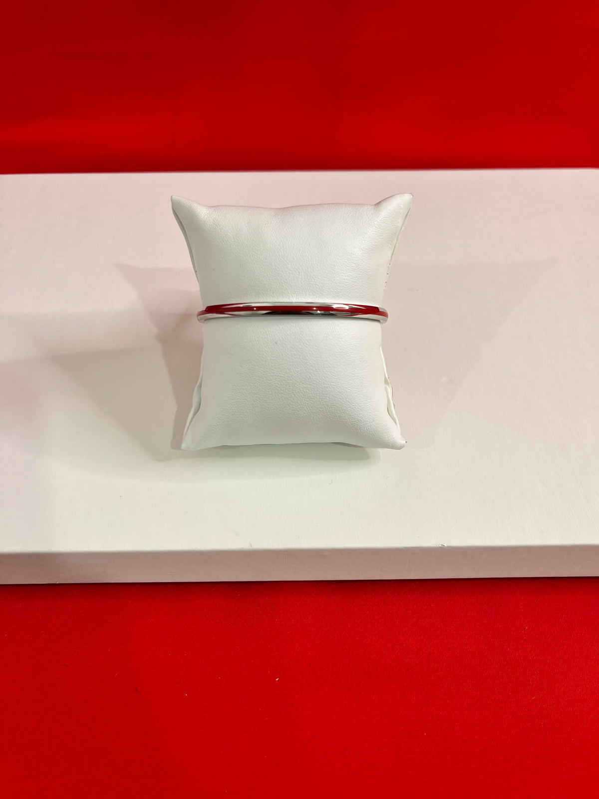 Pure Silver Red meena Bangle 2.3
