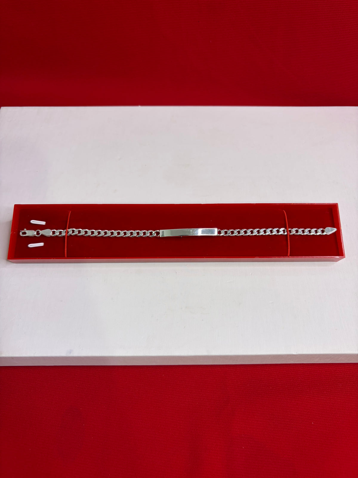 Pure Silver Rakhi Name Engraving Bracelet (NB10)